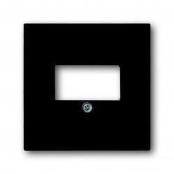 1766-885 Cover Plate TAE 1 gang black matt - 63x63