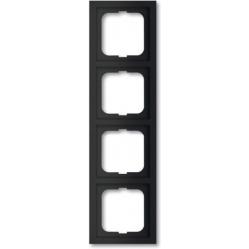 1724-885K Cover Frame 4gang(s) black matt - future linear