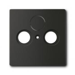 1743-885 Cover Plate SAT 3 gang black matt - 63x63