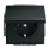 20 EUK-885 Socket insert Protective Contact (SCHUKO) with Hinged Lid black matt - 63x63