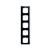2515-95-507 Cover Frame 5gang(s) château-black - Basic55