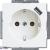 20 EUCBUSB-94-507 Cover Plates (partly incl. Insert) Protective Contact (SCHUKO) with USB A alpine white - Basic55