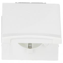 20 EUGK-34-101 Socket insert Protective Contact (SCHUKO) with Hinged Lid alpine white - Allwetter 44 (IP 44)