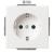 20 EUC-84-500 Cover Plates (partly incl. Insert) Protective Contact (SCHUKO) studio white - 63x63