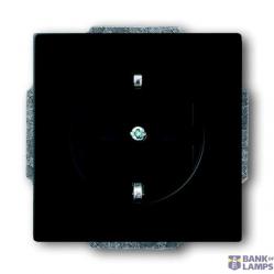 20 EUC-885-500 Cover Plates (partly incl. Insert) Protective Contact (SCHUKO) black matt - 63x63