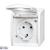 Socket Outlet ocean 20 EW-54-500 SCHUKO 16A IP44 Hinged Lid White
