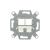 Flush Mounted Inserts Keystone 2gang silver 0219/14-500