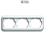 1723-24G Cover Frame 3gang(s) studio white - alpha nea