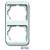 1732-24G Cover Frame 2gang(s) studio white - alpha nea