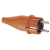 SCHUKO rubber plug, orange, 2 earthing systems, IP44
