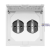 SCHUKO twin socket outlet with hinged lid, grey