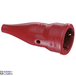 SCHUKO rubber connector, red