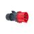 CEE plug, IP44, 16A, 5-pole, 400V, 6h, red
