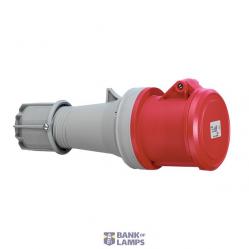 CEE connector, IP44, 63A, 5-pole, 400V, 6h, red