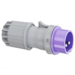 CEE plug, IP44, 16A, 2-pole, 42V, 12h, white