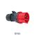 CEE plug, IP44, 32A, 3-pole, 230V, 6h, blue