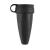 Original connector, SCHUKO, rubber (TPE), black, collar, IP44, Typ 1566