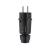 Schuko Hybrid Plug Typ 1520 SK+F/B, Elamid Black, IP54, Dual Standard (Schuko & FR-BE), 16 A / 250 V, Cable Size 6-12 mm