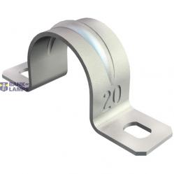 605 20 G Fastening clip two lobe 20mm