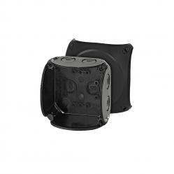 Junction box, outdoor, black, IP 66/67, 93x93x62, no terminals (KF 0200 B)
