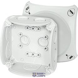 Junction box for indoor installation, grey, IP 66, with el. membranes, 93x93x62mm, without terminals (DK 0200 G)