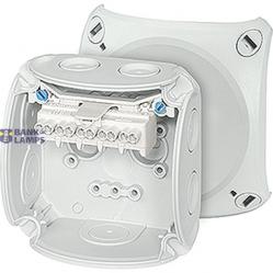 Junction box for indoor installation, grey, IP 66, with el. membranes, with 5-pole terminals, 2,5 mm2, CuDK 0202 GZ (DK 0202 G)
