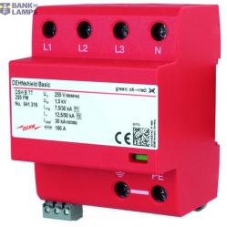 Appl.-opt. combined arrester DEHNshield B type 1+2 for three-phase TT-