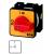 T0-2-1/E-RT On-Off switch, T0, 20 A, flush mounting, 2 contact unit(s), 3 pole, Emergency switching off function, with red thumb grip and yellow front plate