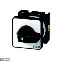 T0-1-15431/E Changeoverswitches, T0, 20 A, flush mounting, 1 contact unit(s), Contacts: 2, 45 °, maintained, With 0 (Off) position, HAND-0-AUTO, Design number 1543