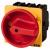 P1-32/EA/SVB Main switch, P1, 32 A, flush mounting, 3 pole, Emergency switching off function, With red rotary handle and yellow locking ring, Lockable in the 0 (Of