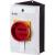 P1-32/I2/SVB/N Main switch, P1, 32 A, surface mounting, 3 pole + N, Emergency switching off function, With red rotary handle and yellow locking ring, Lockable in the