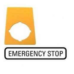 M22-XZK-GB99 Label, emergency switching off, yellow, HxW=50x33mm, emergency-Stop