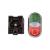 M22-DDL-GR-X1/X0/K11/230-W Double actuator pushbutton, RMQ-Titan, Actuators and indicator lights non-flush, momentary, 1 NC, 1 N/O, White lens, LED element, 85 - 264 V AC, green