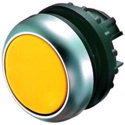 M22-D-Y Pushbutton, RMQ-Titan, Flat, momentary, yellow, Blank, Bezel: titanium