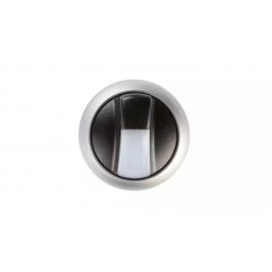 M22-WLK3-W Illuminated selector switch actuator, RMQ-Titan, With thumb-grip, momentary, 3 positions, White, Bezel: titanium