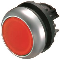 M22-DRL-R Illuminated pushbutton actuator, RMQ-Titan, Flush, maintained, red, Blank, Bezel: titanium