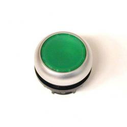 M22-DRL-G Illuminated pushbutton actuator, RMQ-Titan, Flush, maintained, green, Blank, Bezel: titanium
