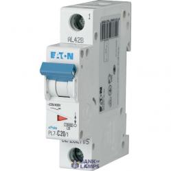 PL7-B20/1 Miniature circuit breaker (MCB), 20 A, 1p, characteristic: B