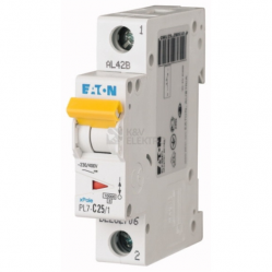 PL7-B25/1 Miniature circuit breaker (MCB), 25 A, 1p, characteristic: B