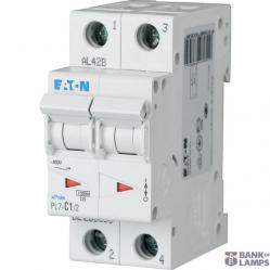 PL7-C1/2 Miniature circuit breaker (MCB), 1 A, 2p, characteristic: C