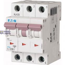 PL7-B32/3 Miniature circuit breaker (MCB), 32 A, 3p, characteristic: B