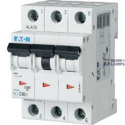 PL7-B40/3 Miniature circuit breaker (MCB), 40 A, 3p, characteristic: B