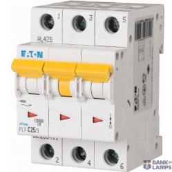 PL7-C25/3 Miniature circuit breaker (MCB), 25 A, 3p, characteristic: C