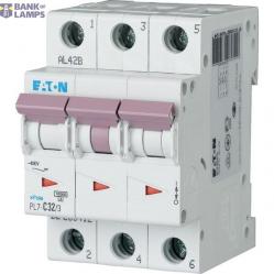 PL7-C32/3 Miniature circuit breaker (MCB), 32 A, 3p, characteristic: C