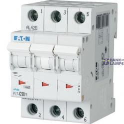 PL7-C50/3 Miniature circuit breaker (MCB), 50 A, 3p, characteristic: C