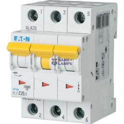 PL7-D25/3 Miniature circuit breaker (MCB), 25 A, 3p, characteristic: D