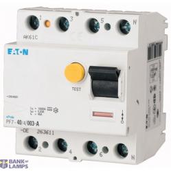 PF7-25/4/003-A Residual current circuit breaker (RCCB), 25A, 4 p, 30mA, type A