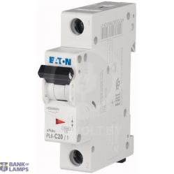 PL6-C20/1 Miniature circuit breaker (MCB), 20 A, 1p, characteristic: C