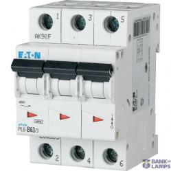 PL6-B63/3 Miniature circuit breaker (MCB), 63 A, 3p, characteristic: B