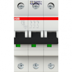 S203-C40 Miniature Circuit Breaker - 3P - C - 40 A
